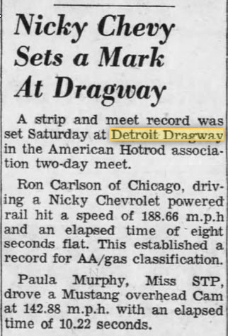 Detroit Dragway - Back When An 8 Second Flat Et Meant Something (newer photo)